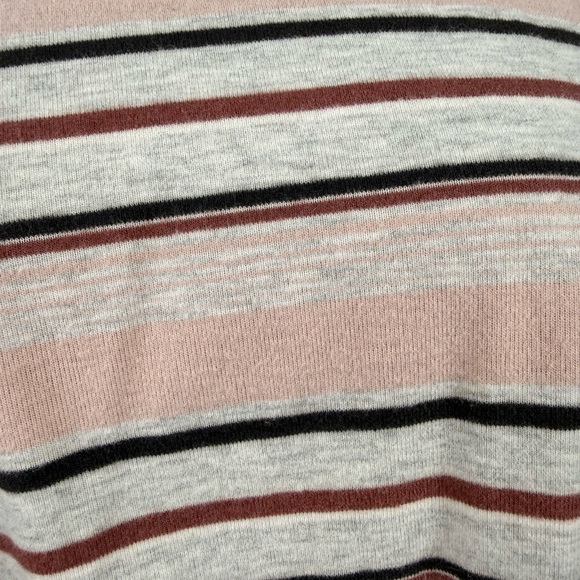 🆕 Free People Steph pink and gray striped crop top size large - Picture 14 of 16